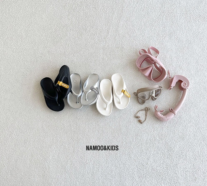 正韓夏NAMOO_KIDS 三色韓系慵懶感拖鞋