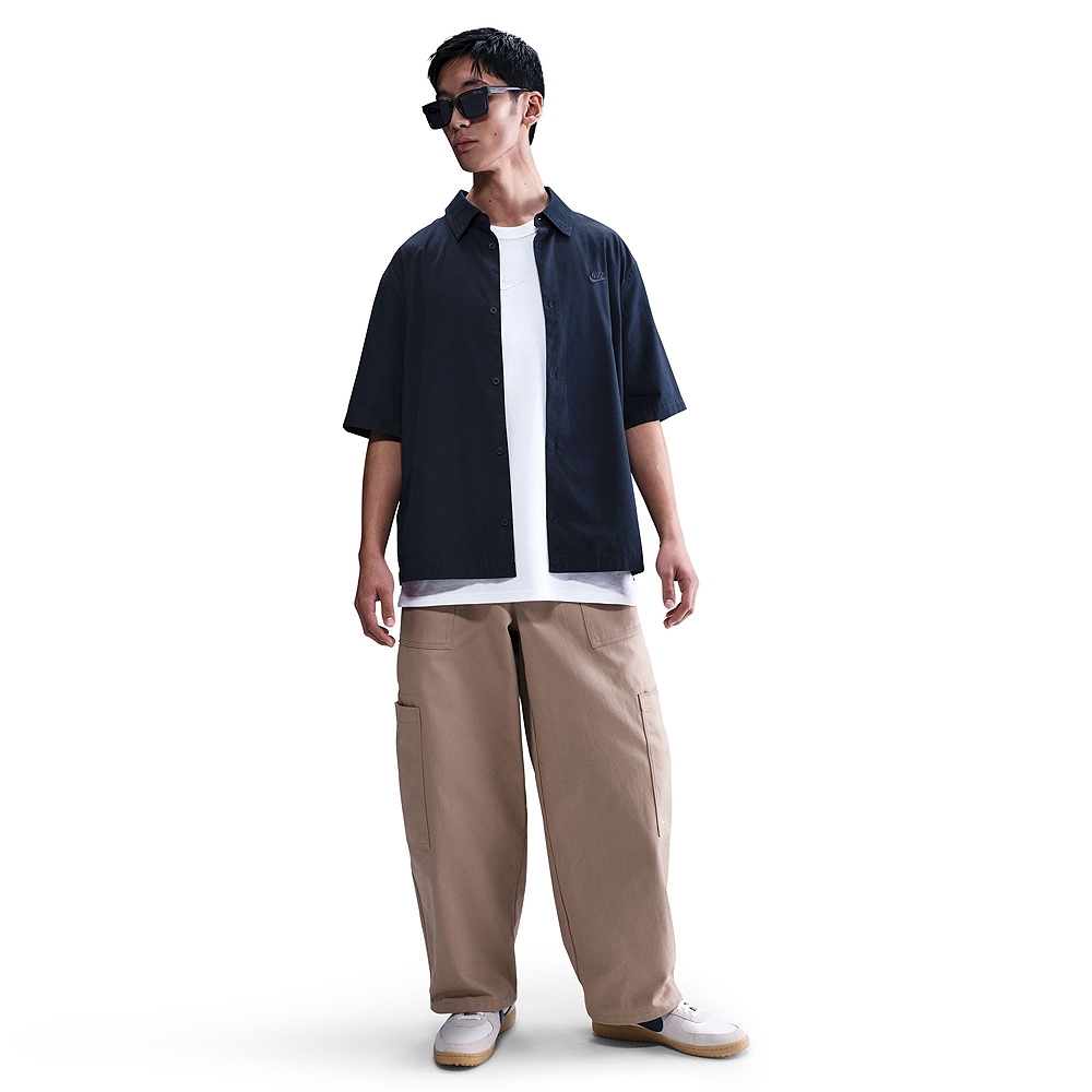 NIKE 短袖 AS M NK CLUB SS BTN SHIRT WSH 深藍 襯衫 男 HJ2030-451