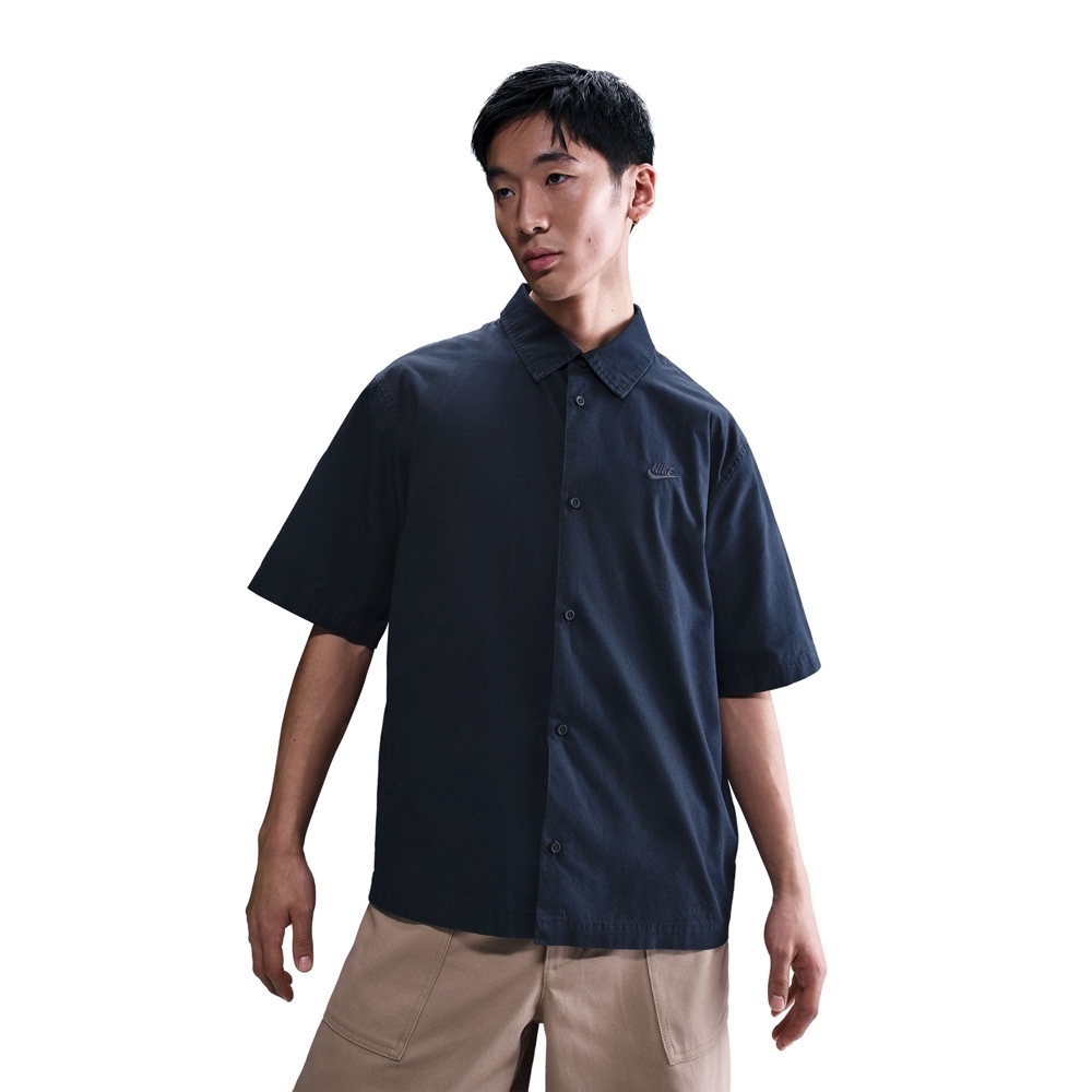 NIKE 短袖 AS M NK CLUB SS BTN SHIRT WSH 深藍 襯衫 男 HJ2030-451
