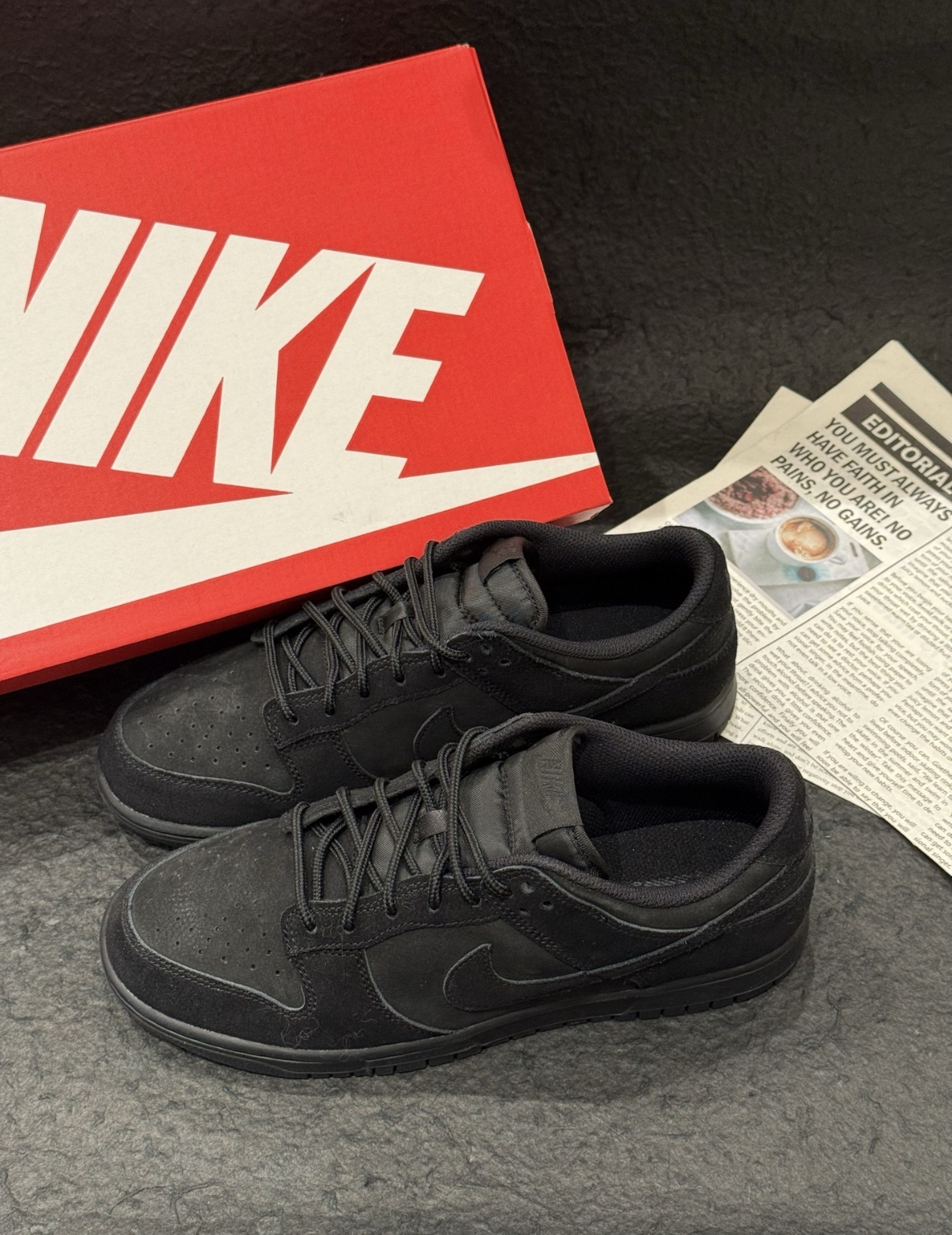 男鞋 NIKE DUNK LOW RETRO SE 'TRIPLE BLACK' 黑色 黑武士 黑魂 全黑麂皮 低筒 休閒鞋【IB6651-001】