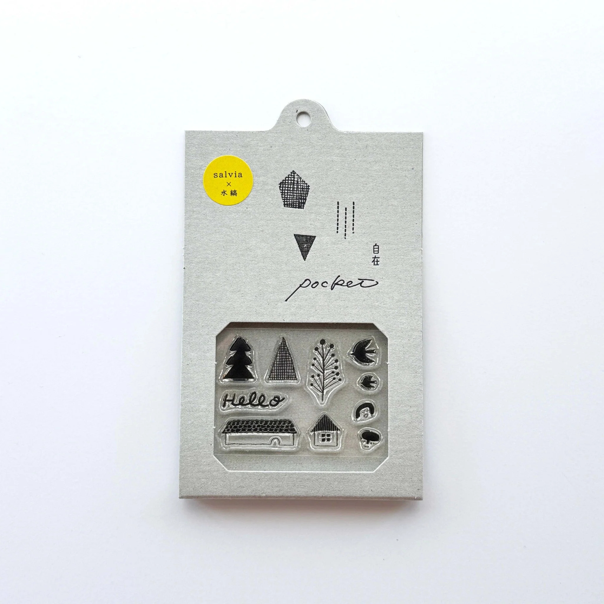 水縞 自在水晶印章 Pocket｜salvia x 水縞｜Hello｜水縞 JAPAN