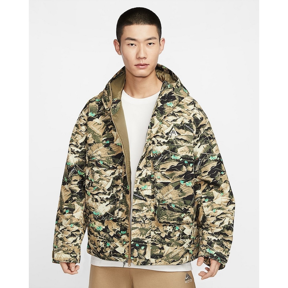 NIKE 外套 ACG PRIMALOFT 米綠色 迷彩 防潑水 冬季 保暖外套 男 HJ2488-297