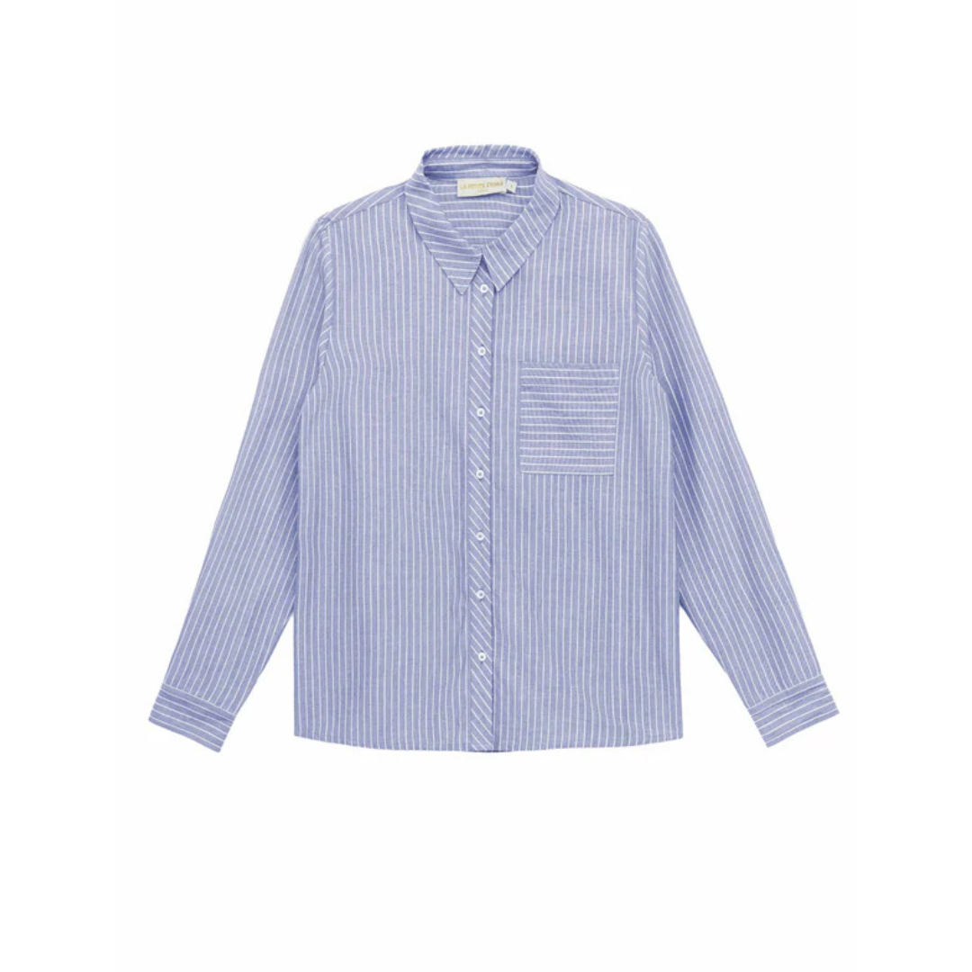 1LP0327-002 [LA PETITE ETOILE] Chemisier Cecile Bleu/Ecru #CECILE-C102611C0A/20-BLEU/ECRU (EU)