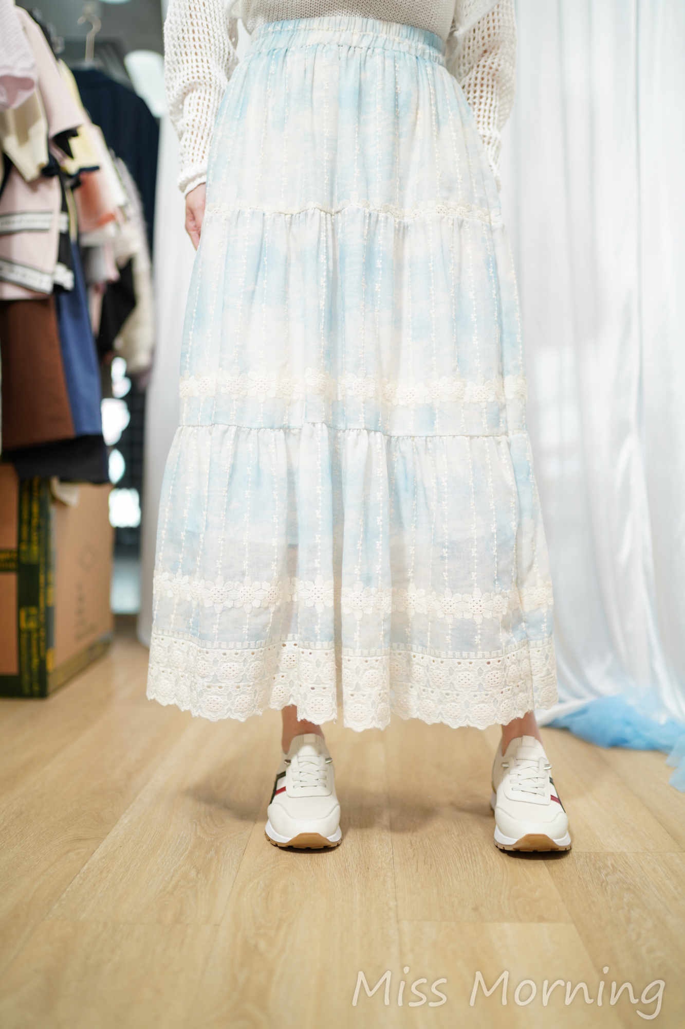 刺繡花傘裙(34116)