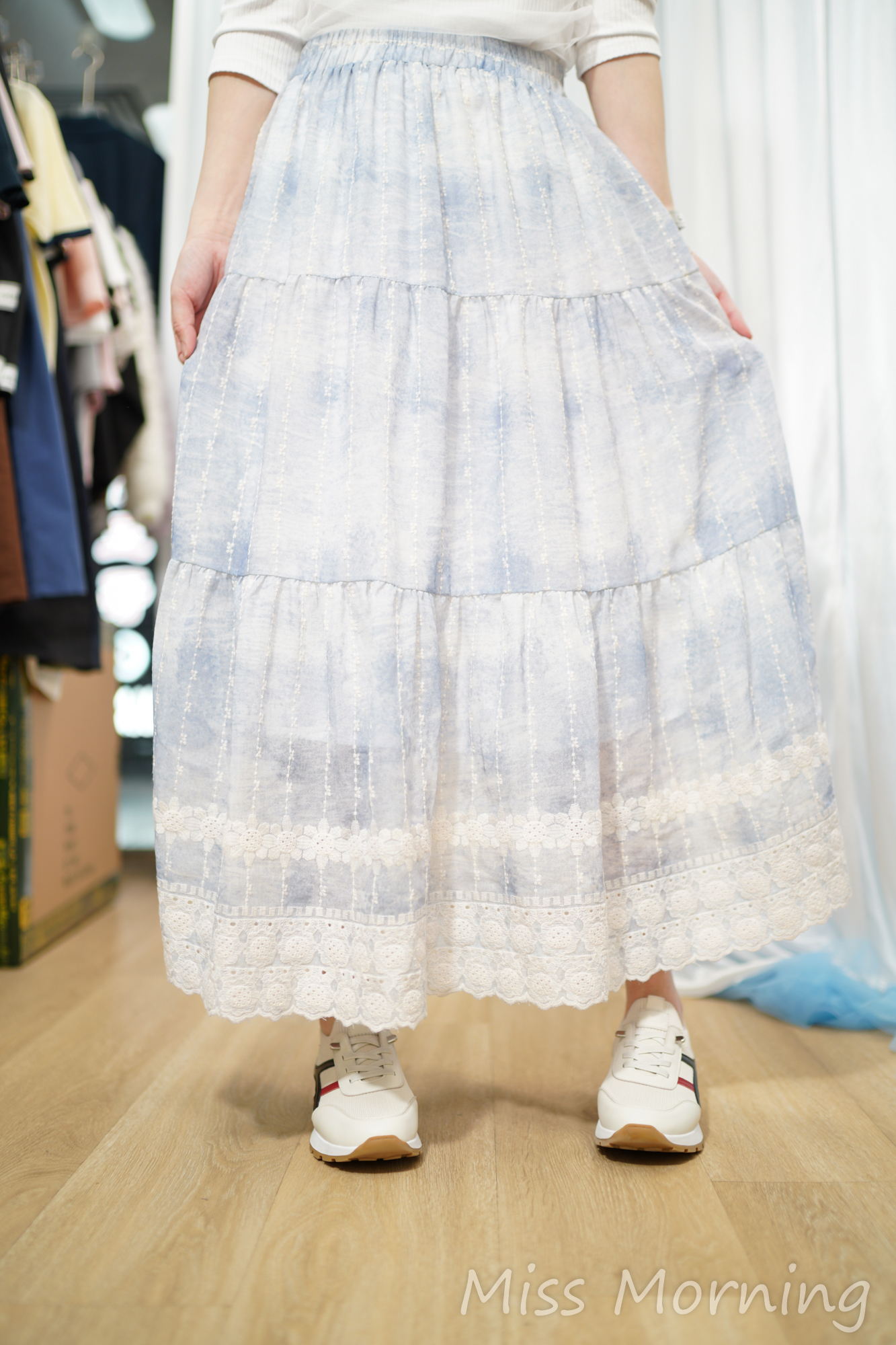 刺繡花傘裙(34116)