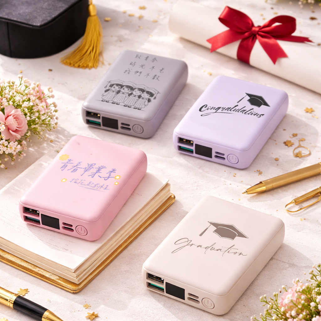 🎓2026畢業禮物 手繪插畫 10000mAh 莫蘭迪4色行動電源 附禮物包裝