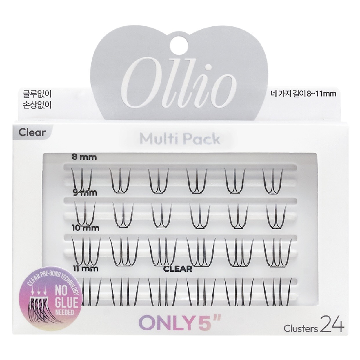 Ollio 免膠水假睫毛套組 24 clusters