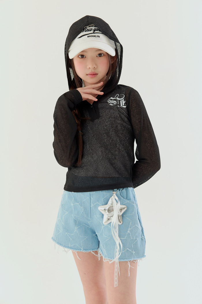 正韓夏Lilas 不修邊星星短褲