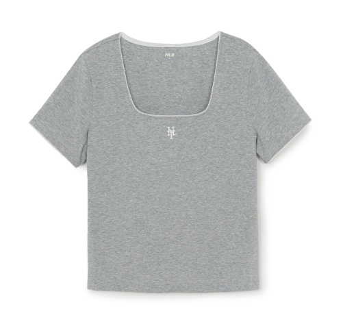【入LIVECODE一件減至$288😱🔥！】【超抵價入手經典款】【MLB】Women's Basic Lace Square Neck Slim Semi-cropped Short Sleeve T-shirt LA Dodgers
