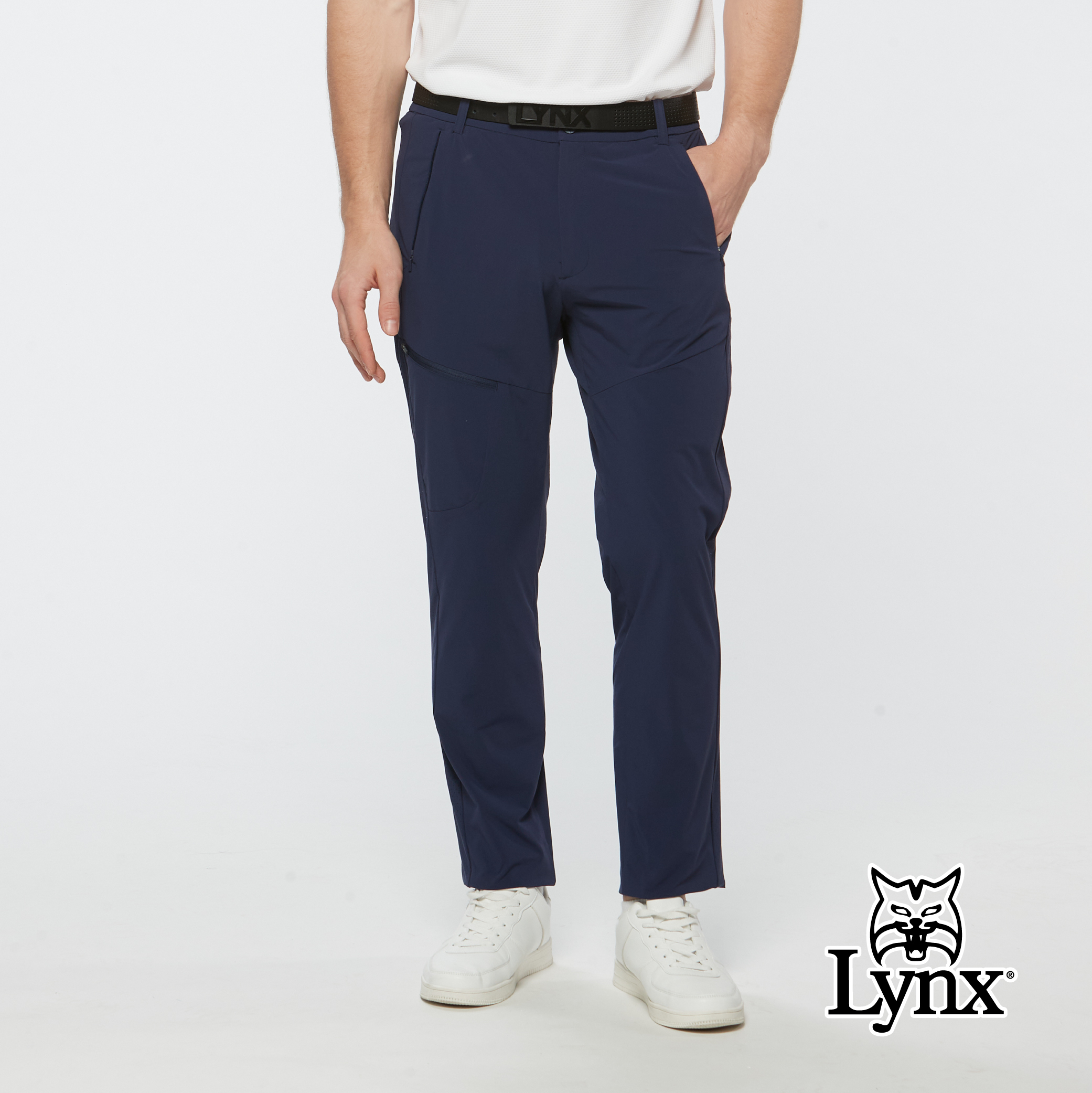 首爾高桿風格！男款四面彈性吸濕排汗抗UV長褲