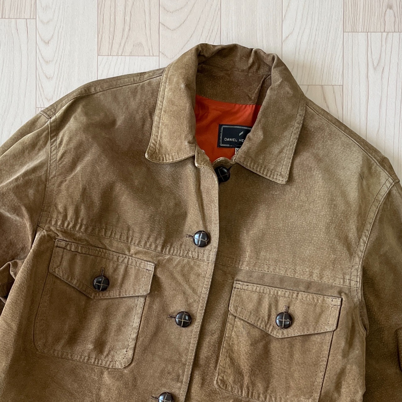 加拿大製啡色麂皮皮褸