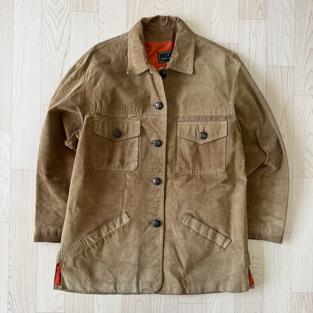 加拿大製啡色麂皮皮褸