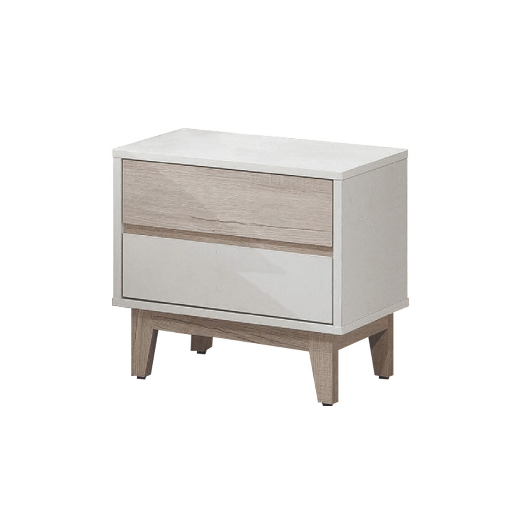 柏蒂家居-巴克利1.6尺床頭櫃/二抽收納置物櫃