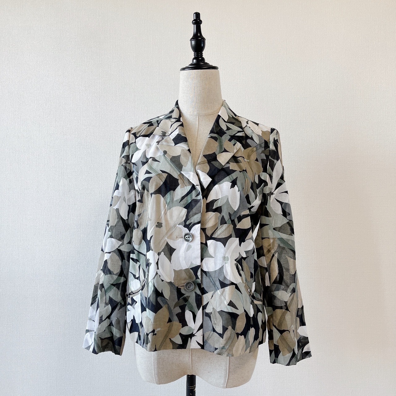 MITSUKOSHI綿質花卉西裝外套