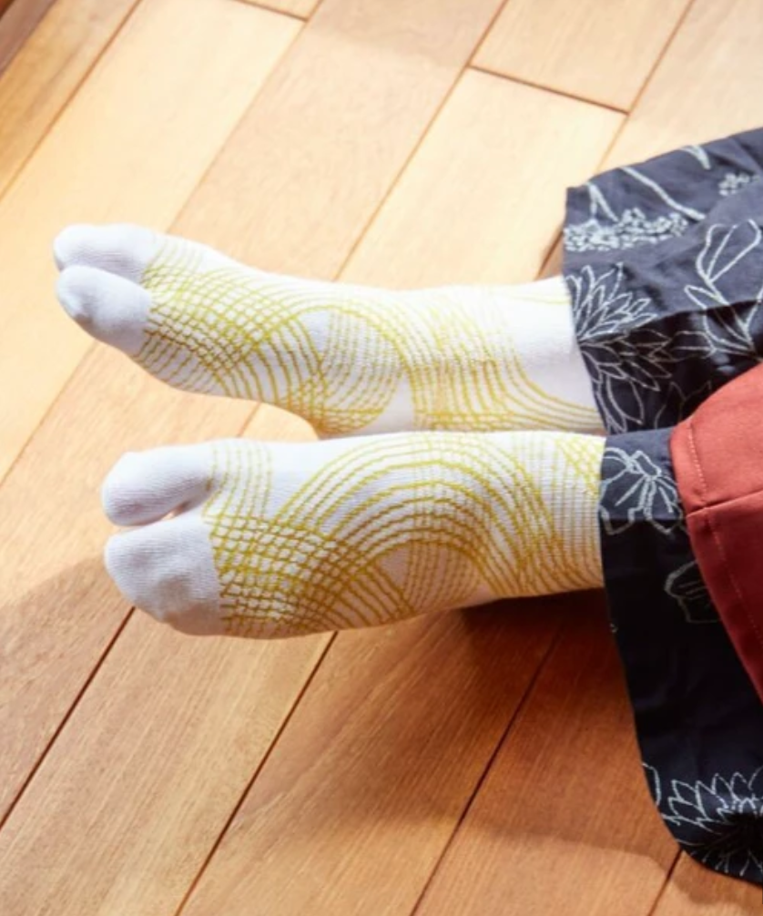 [Amina] 水引繩結みずひき 日牌分趾襪