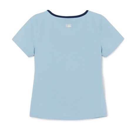 【入LIVECODE一件減至$288😱🔥！】【MLB】Women's Basic Square Neck Slim Fit Short Sleeve T-shirt LA Dodgers