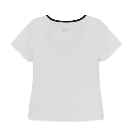 【品牌清貨SALE】 【現貨】【MLB】Women's Basic Square Neck Slim Fit Short Sleeve T-shirt LA Dodgers
