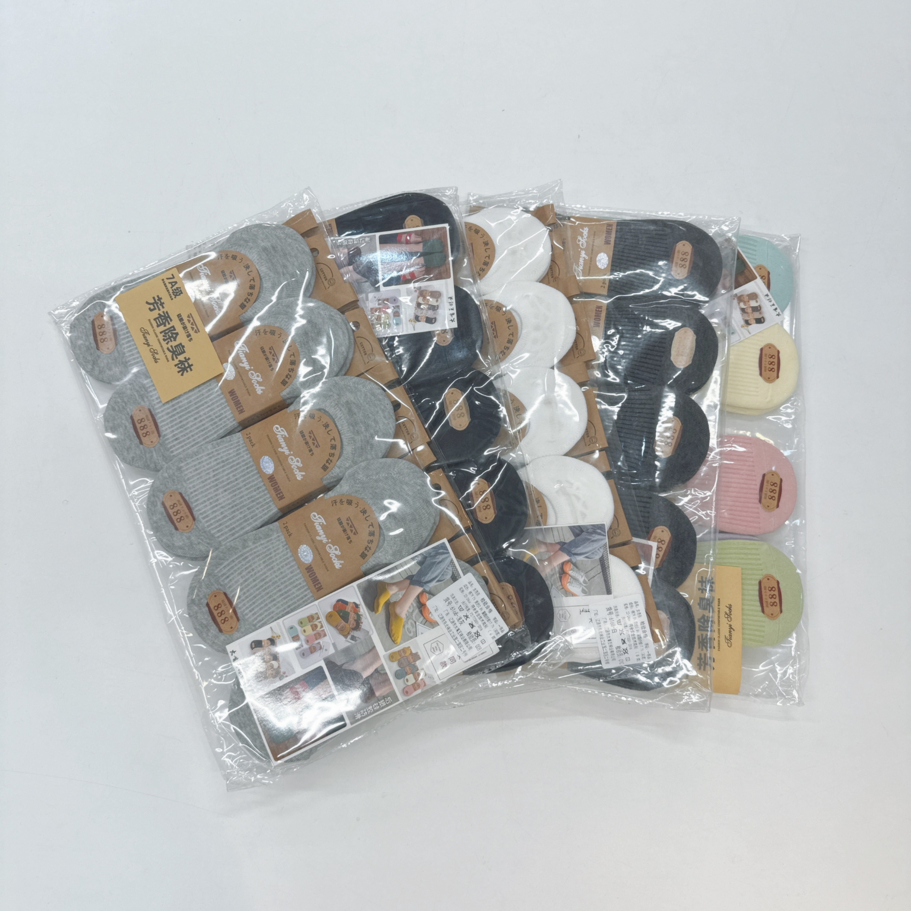 ⭐️⭐️【預訂】6168-女裝7A級抗菌除臭船襪 (10對/包) (C39-C43)