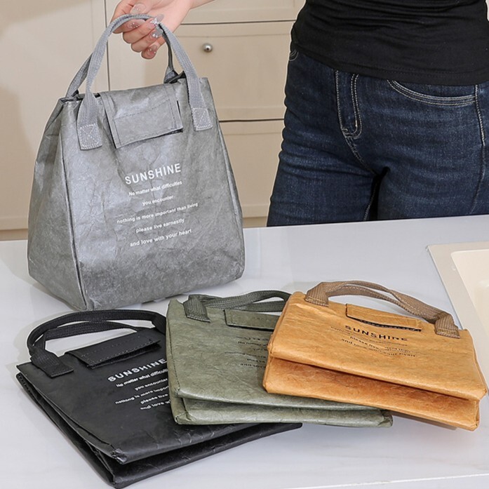 《6657》簡約字母紙袋防水便當袋