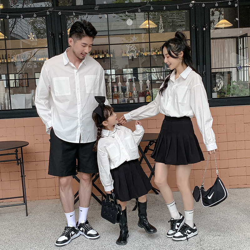 【H0561】Family｜韓系清新日常白襯衫(80-3XL)