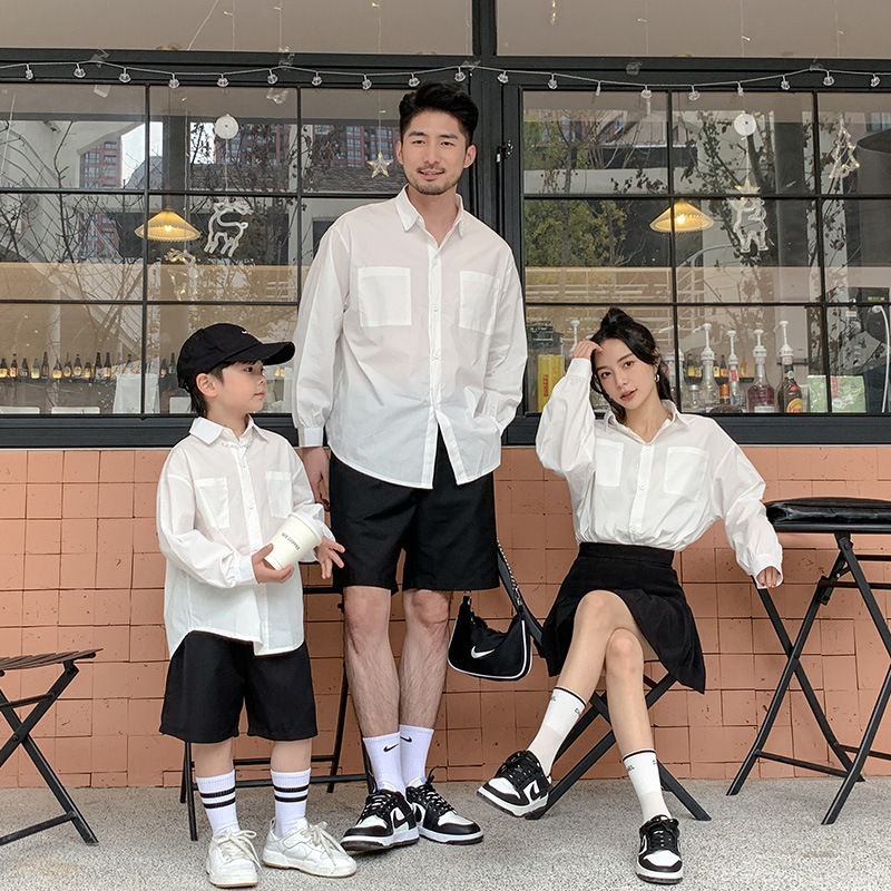 【H0561】Family｜韓系清新日常白襯衫(80-3XL)