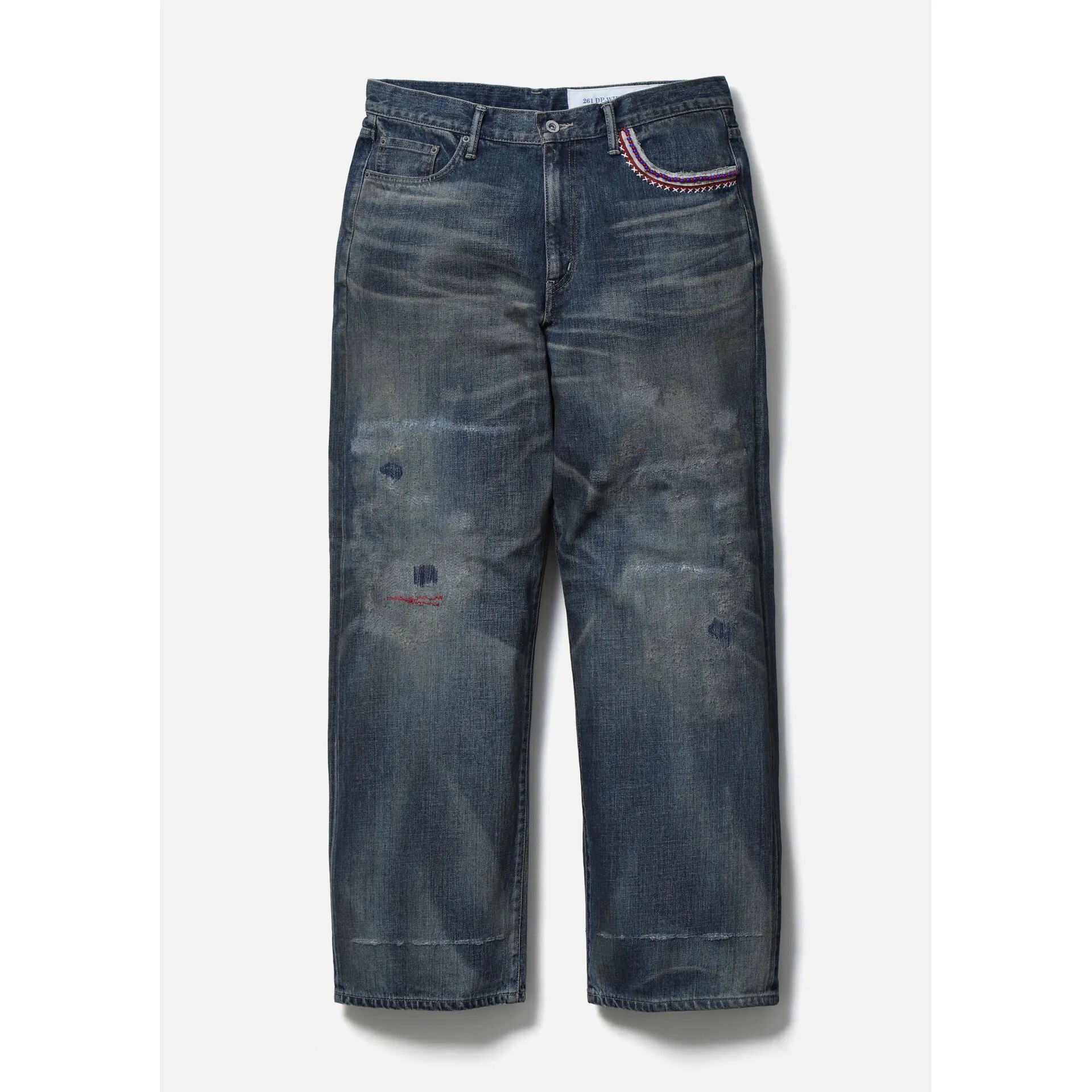 -(B3b03)-NEIGHBORHOOD SAVAGE DENIM DP WIDE PANTS 深寬 丹寧/黑色-261XBNH-PTM07