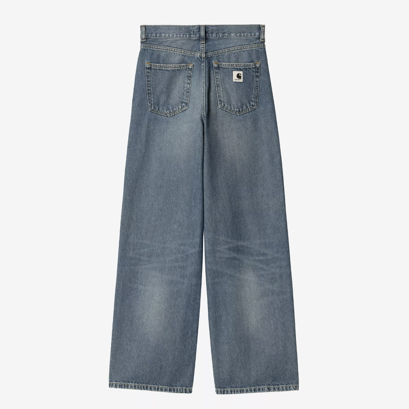 -(B2a02)-CARHARTT WIP W JANE PANT 水洗 女款 寬褲 藍色-I030497-014L