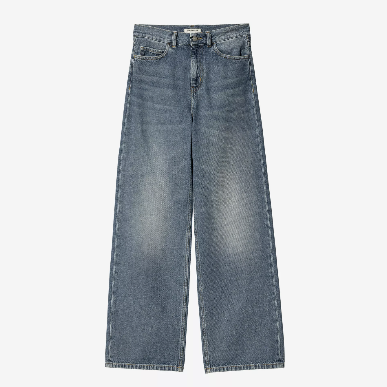 -(B2a02)-CARHARTT WIP W JANE PANT 水洗 女款 寬褲 藍色-I030497-014L