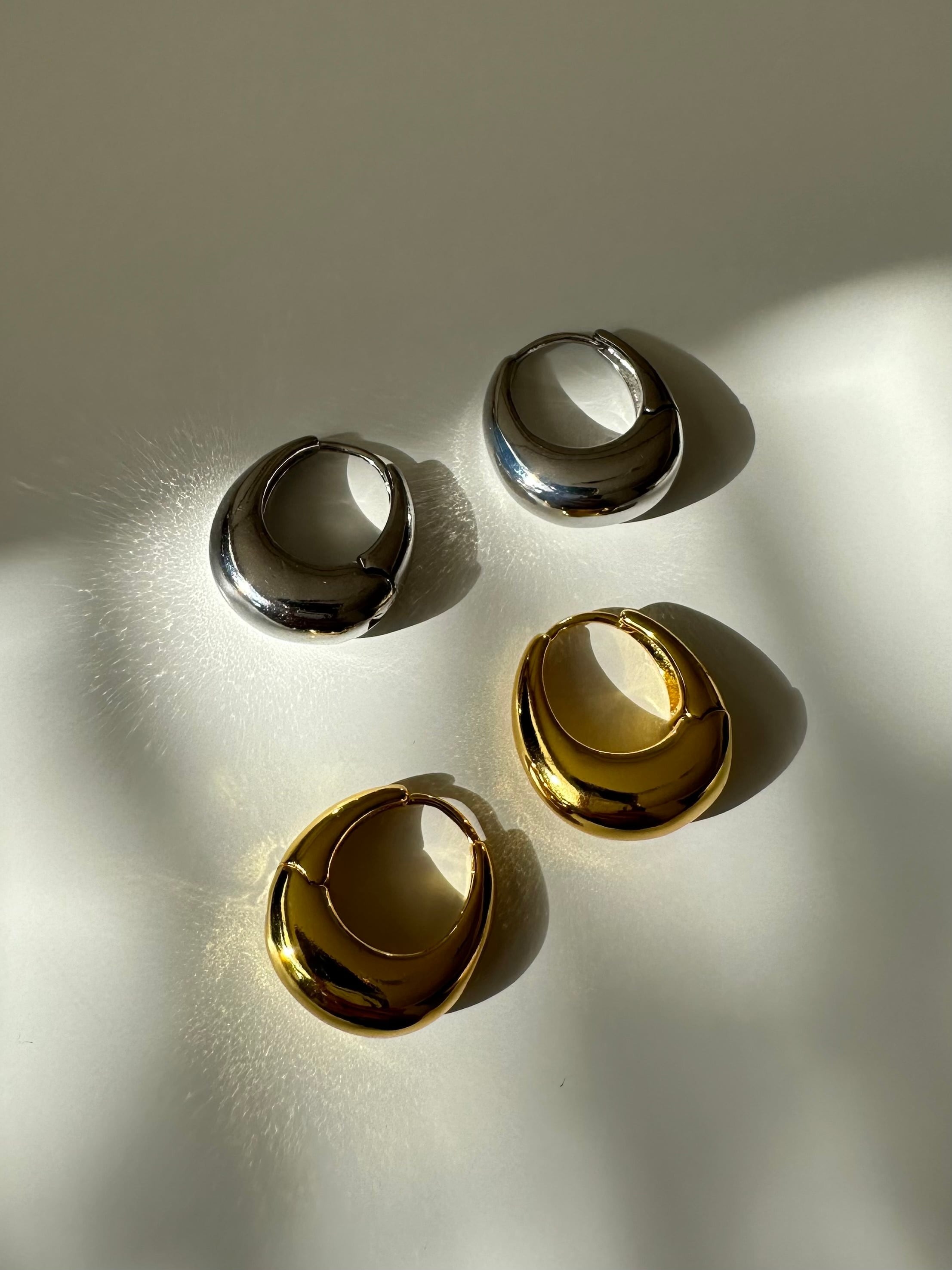 S925 chunky hoop pierce