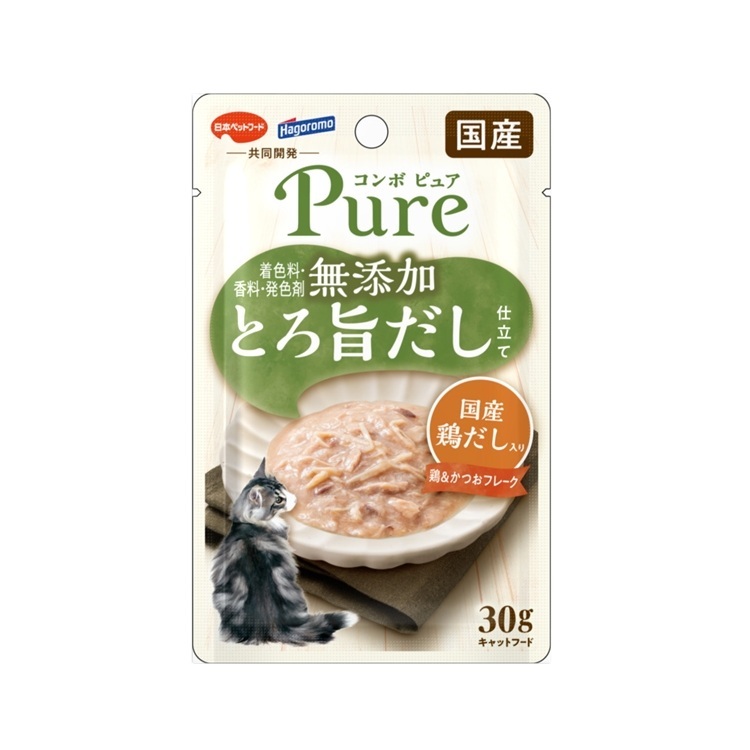 Combo Pure 無添加 貓用 日本雞湯 雞肉鰹魚濕糧 30g
