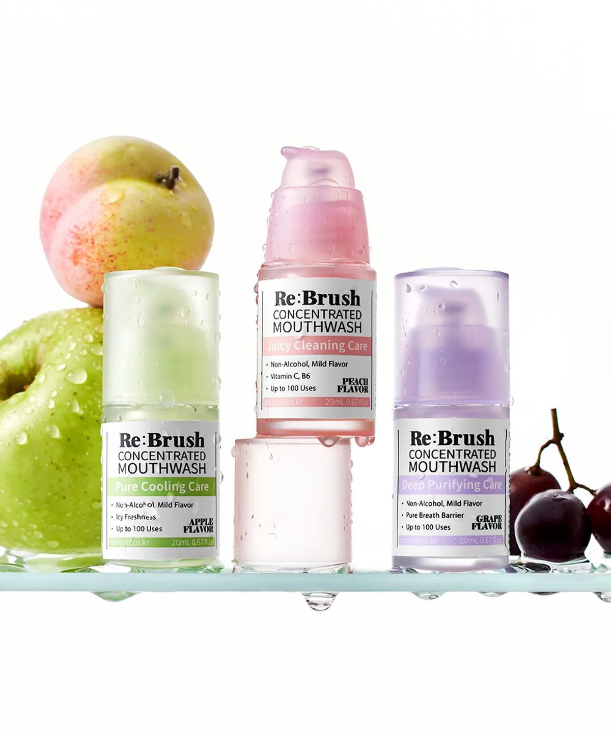 RE:BRUSH 濃縮果汁沁涼漱口水 20ml【3款款式】