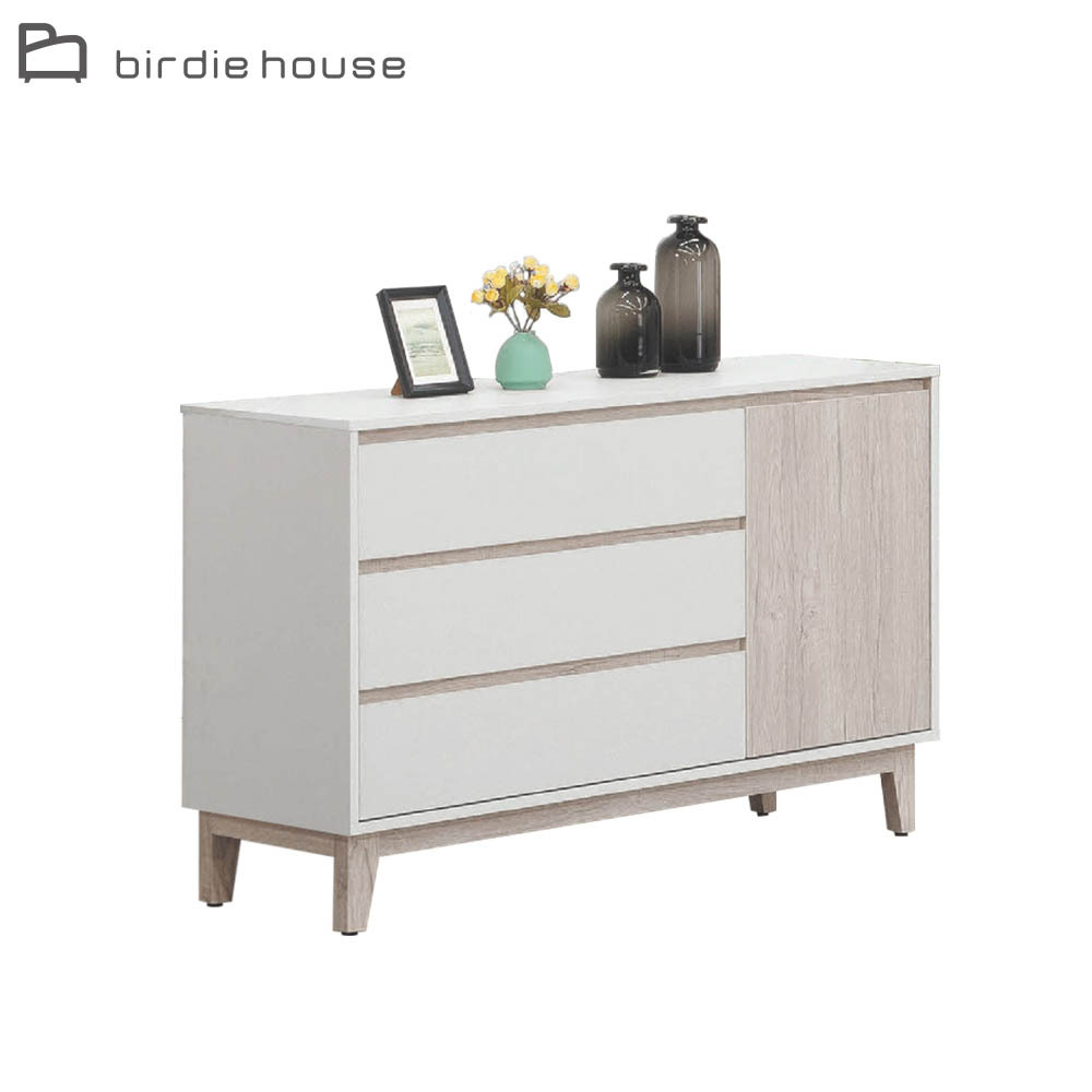 柏蒂家居-巴克利4尺四斗櫃/三抽單門收納置物櫃