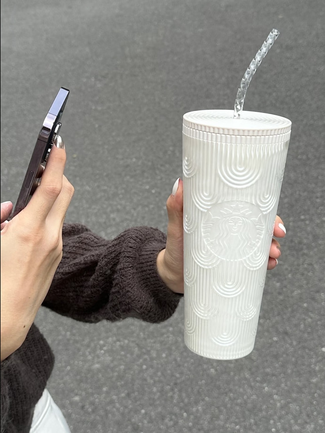 STARBUCKS 星巴克 貝母光澤 吸管杯 710ML