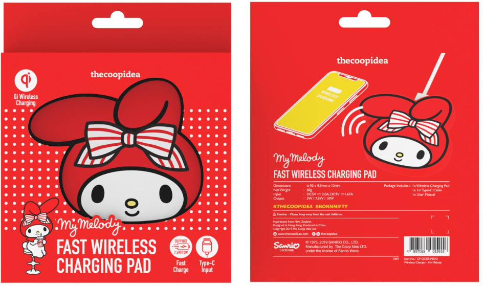 【直播】THECOOPIDEA x SANRIO LX032623 10W 快速無線充電板（Melody)