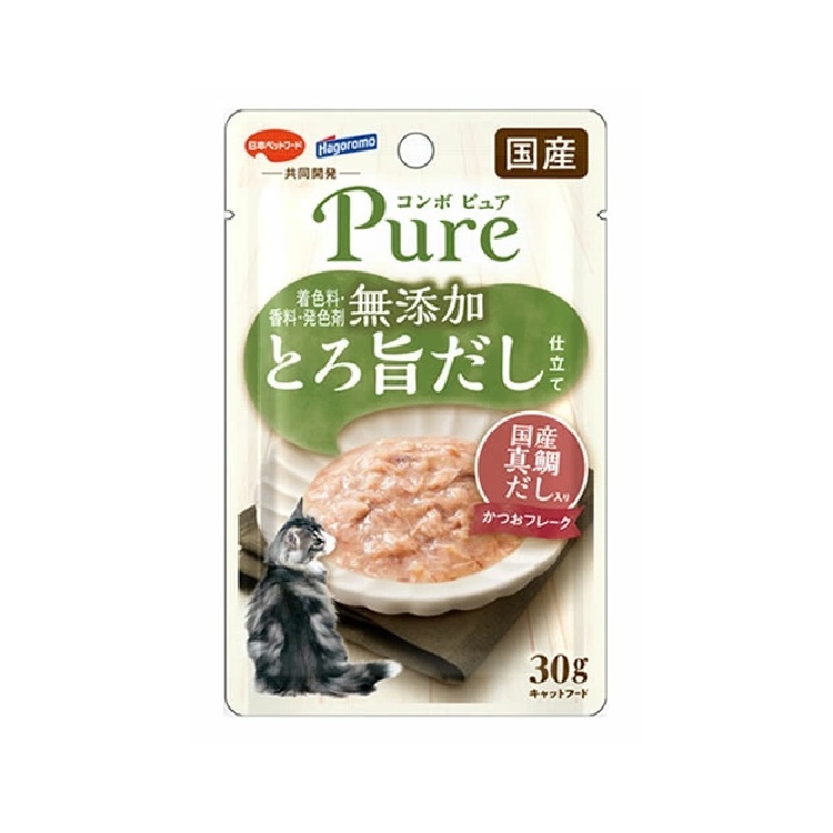 Combo Pure 無添加 貓用 日本真鯛濃湯 鰹魚濕糧 30g