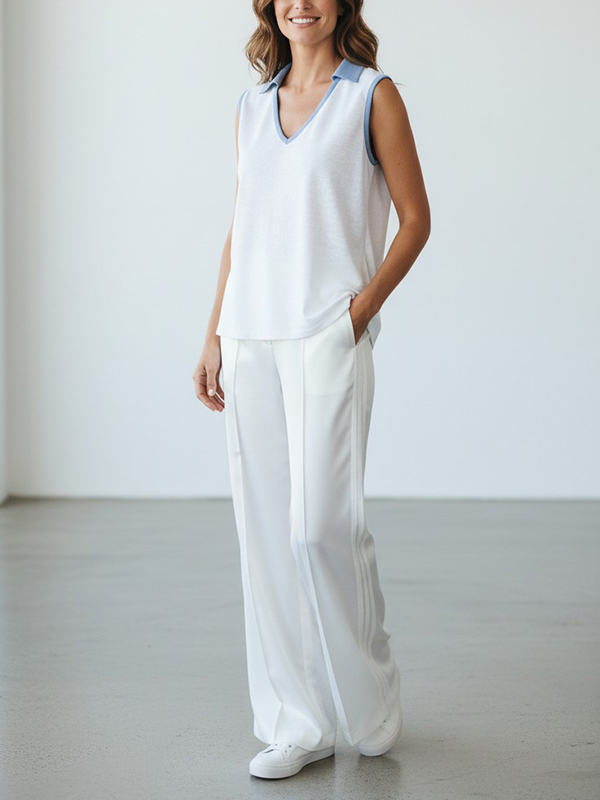 Purotatto 半翻領V領背心