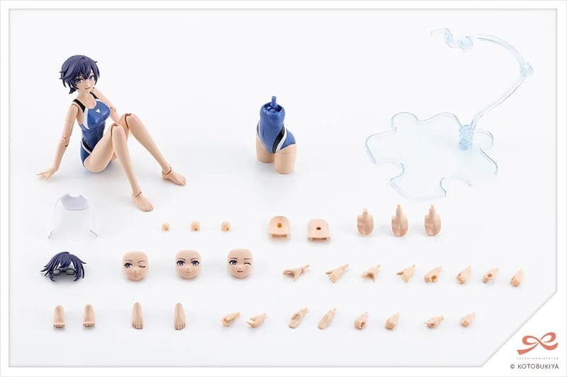 預購26/08 壽屋 代理版 組裝模型 1/10 創彩少女庭園 早乙女瑠衣 櫻桃高校 競泳泳裝Ver.