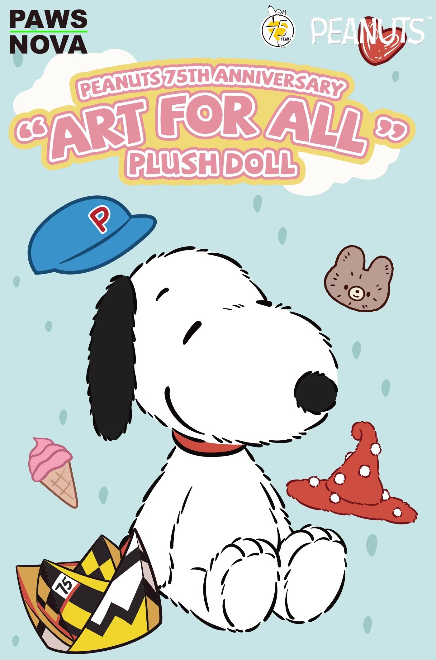 【Snoopy】花生漫畫75周年全民藝術家系列毛絨玩偶盲盒