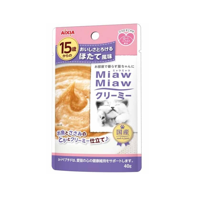 MiawMiaw 15歲貓用 海鮮味肉醬 40g 粉紫色