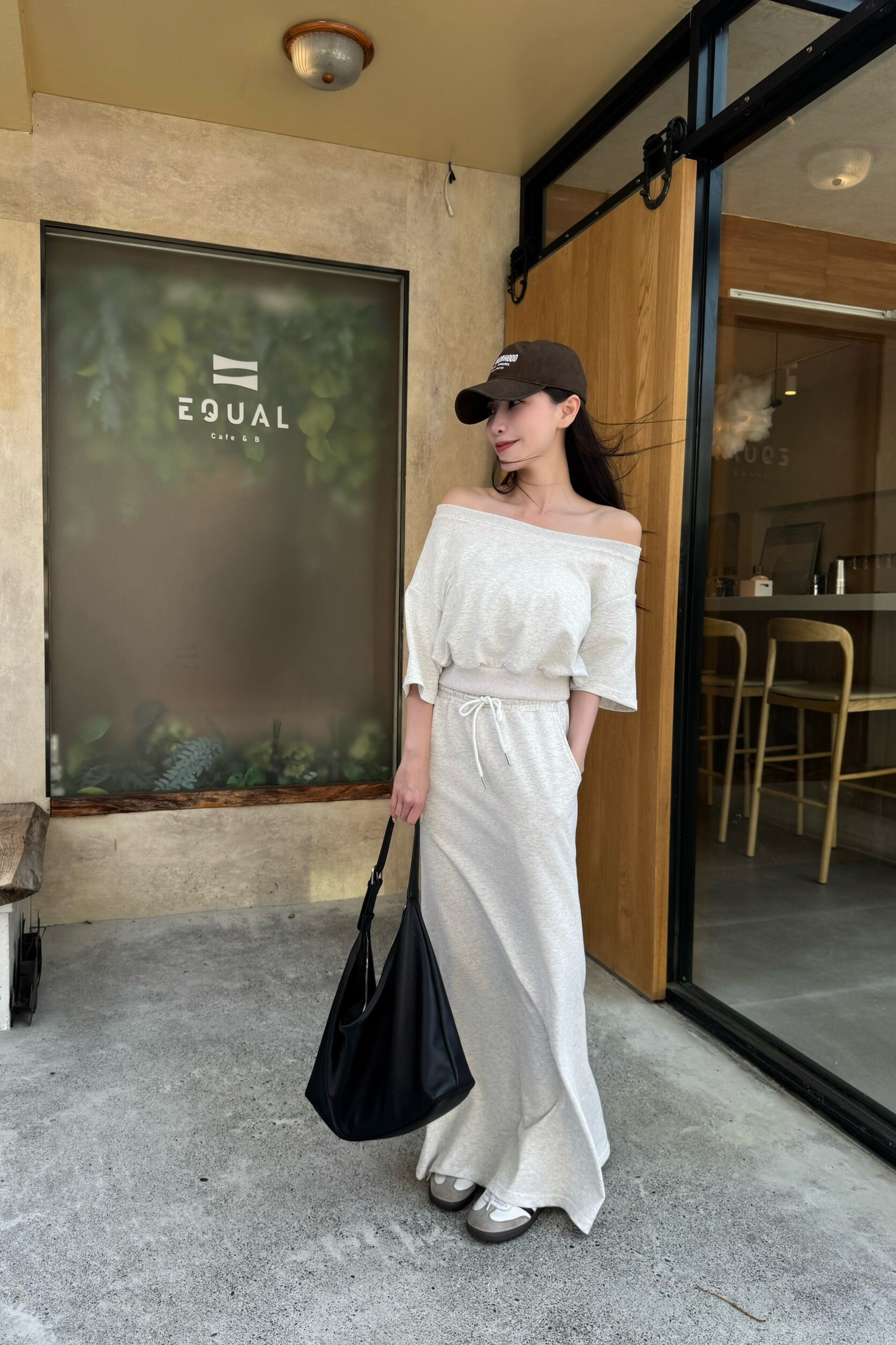 #AM59 1+1休閒棉質套裝(灰/白/黑)