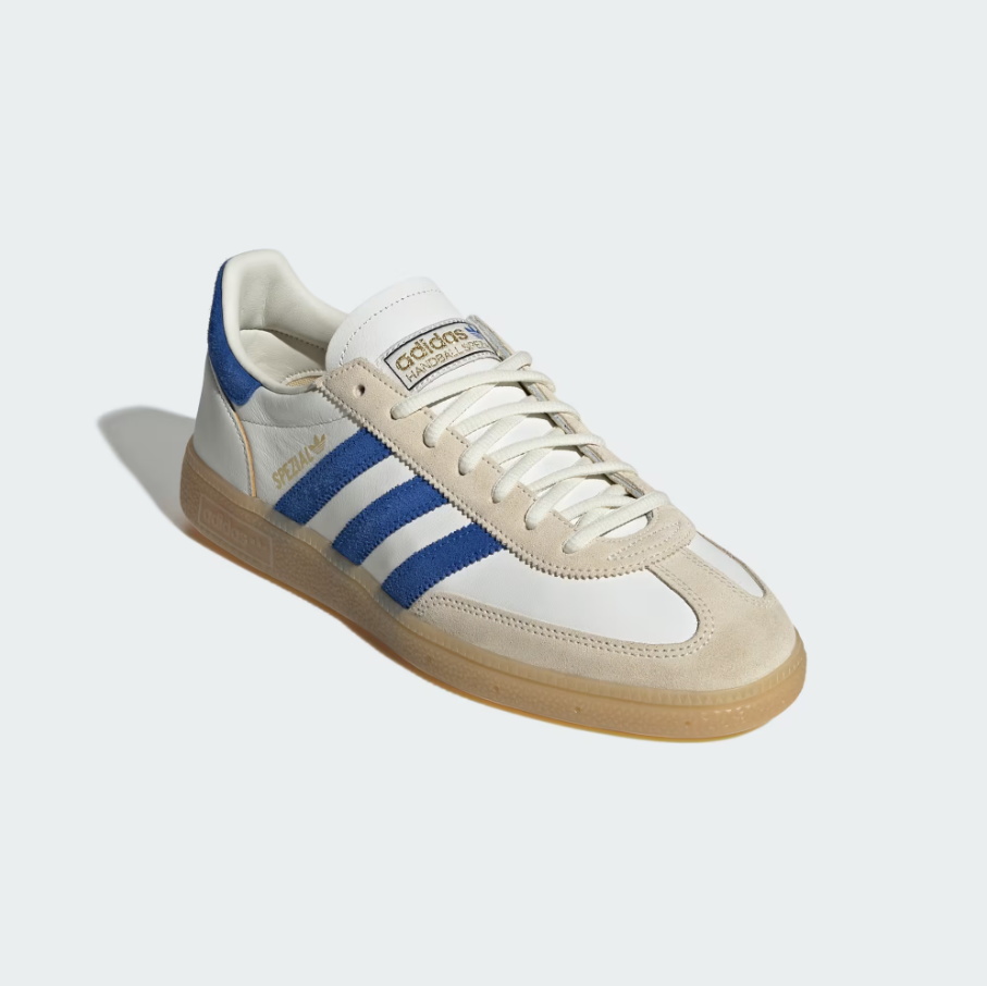 【 adidas HANDBALL SPEZIAL 皮革休閒鞋款 - 白x藍 】