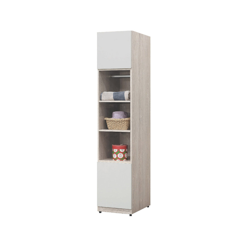 柏蒂家居-巴克利1.3尺二門三開放格衣櫃/衣櫥