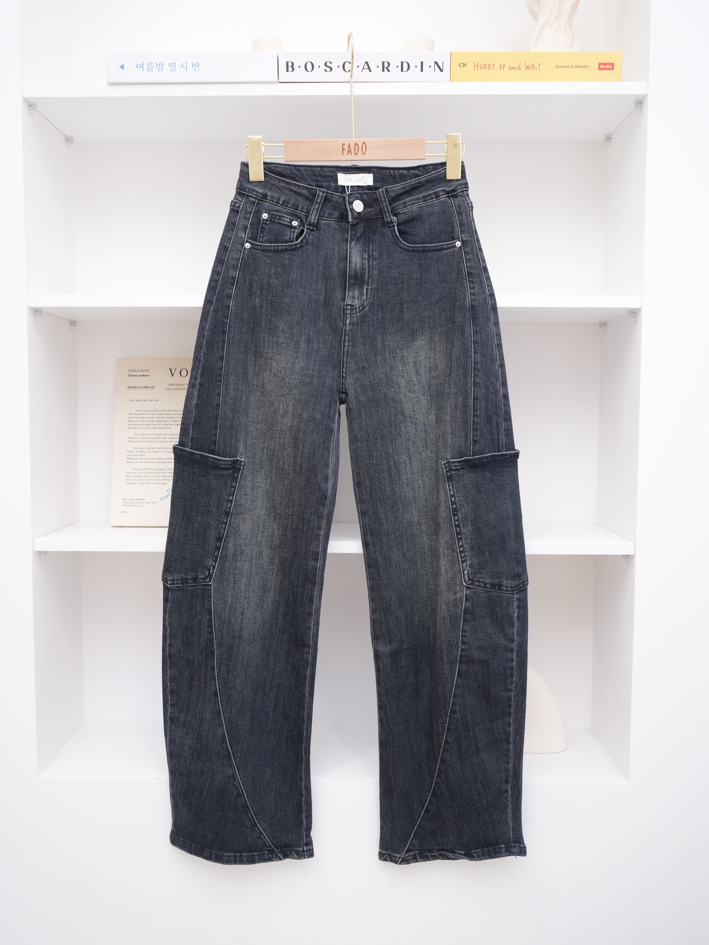 法朵Fado shop｜工裝造型彎刀褲 2545001 藍 S-XL