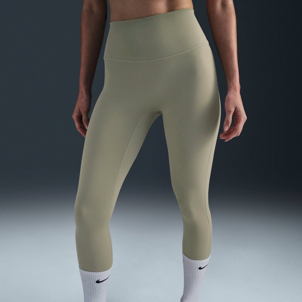 NIKE 緊身褲 DF ONE HR TIGHT USEAM 草綠色 後口袋 內搭 運動褲 女 HJ9196-320