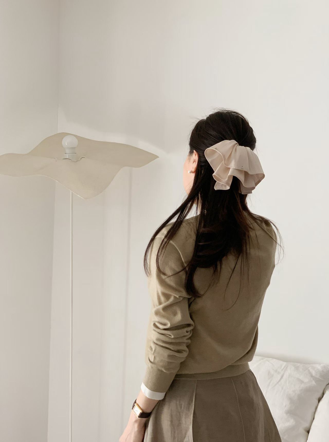 AW6013 閃石緞面褶皺髮抓夾