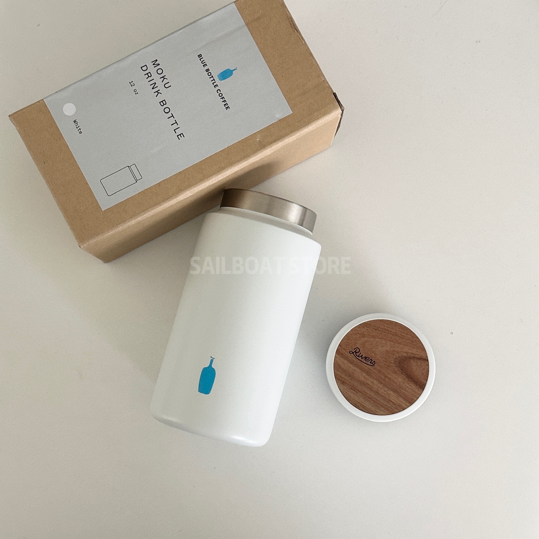#現貨 🇯🇵日本原宿限定 BLUE BOTTLE × RIVERS MOK 藍瓶 MOKU 隨行保溫瓶 350ml
