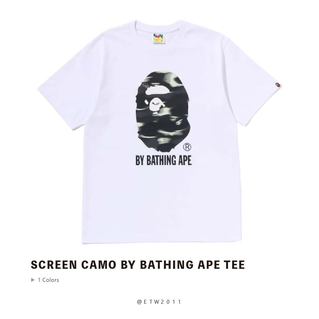 ☆ETW☆【EASY TO WEAR】SCREEN CAMO BY BATHING APE TEE 迷彩 大學 短T 猿人 春夏