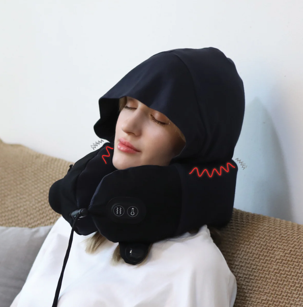 【直播】瑞士TRAVELMALL LX032635 Switzerland 4合1 多功能專利充氣按摩發熱枕