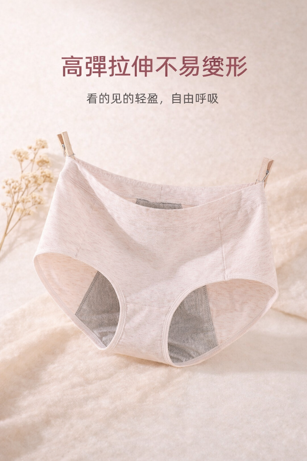 中腰少女生理內褲