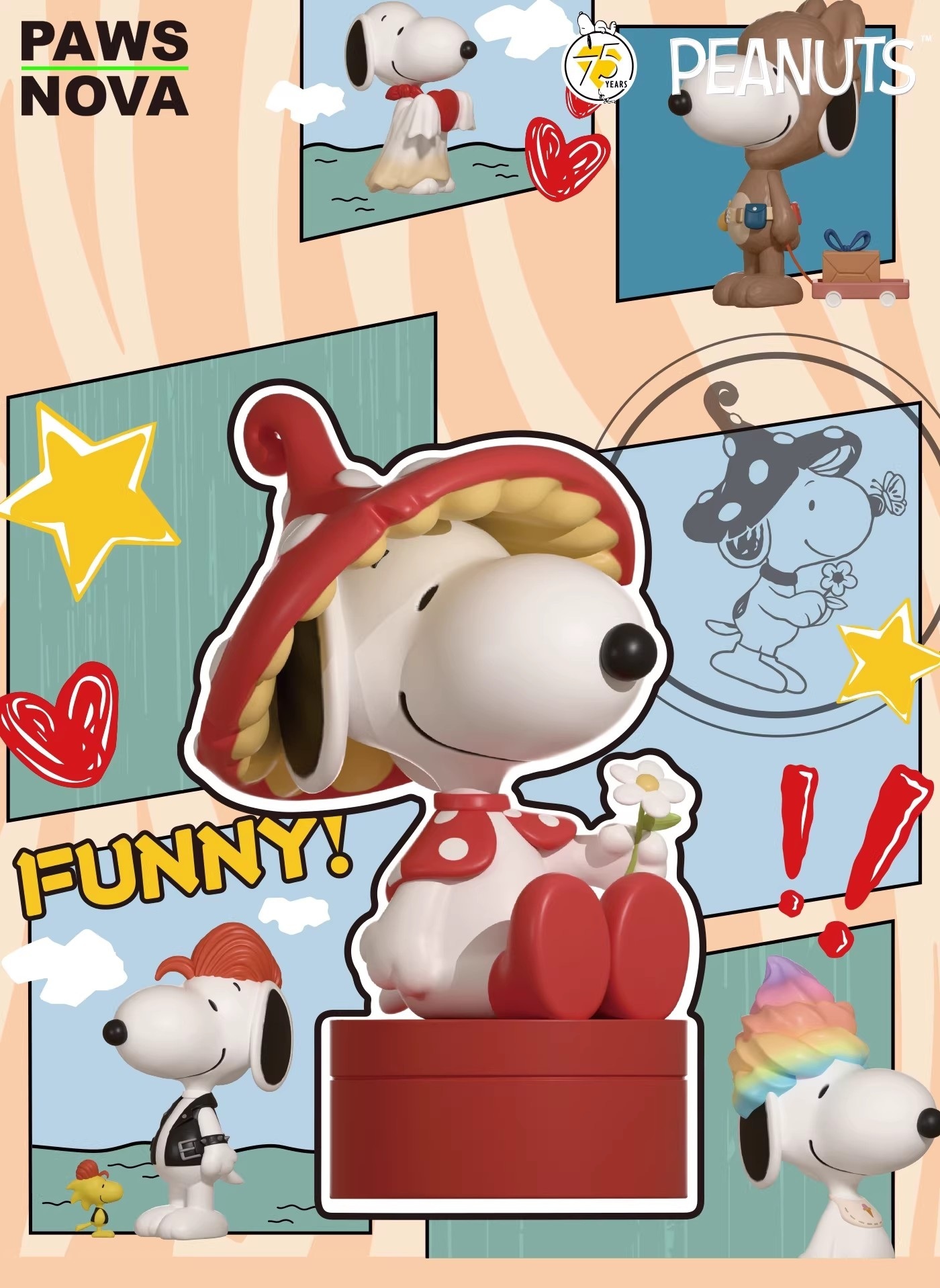 【Snoopy】花生漫畫75周年全民藝術家系列印章盲盒